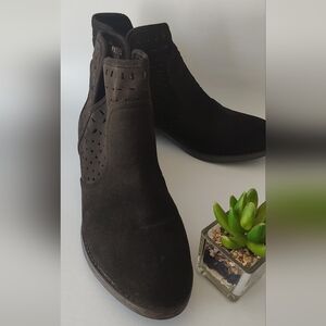 Sugar Black Suede Ankle Booties